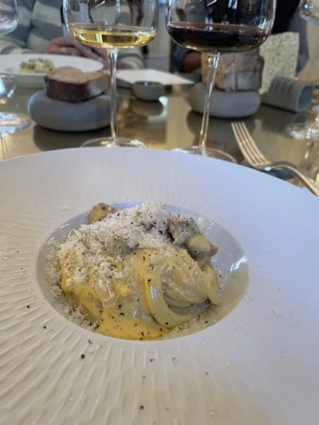 Signature Carbonara by Luciano Monosilio con i vini di Velenosi