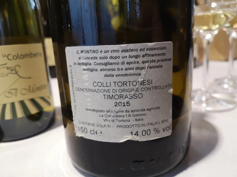 Colli Tortonesi DOC Timorasso il Montino, La Colombera