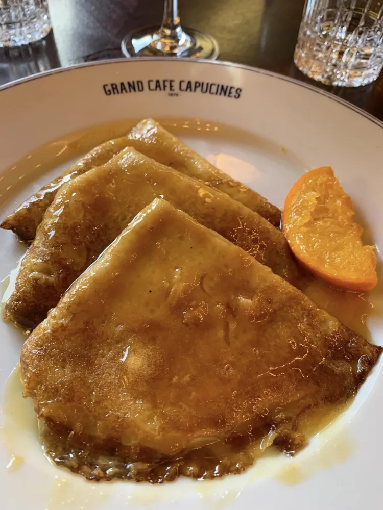 Le Grand Café Capucines, crepe suzette