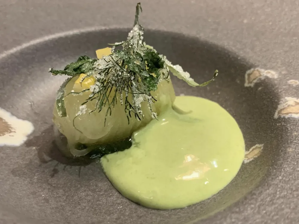 Hémicycle a Parigi, pre-dessert mela e sedano