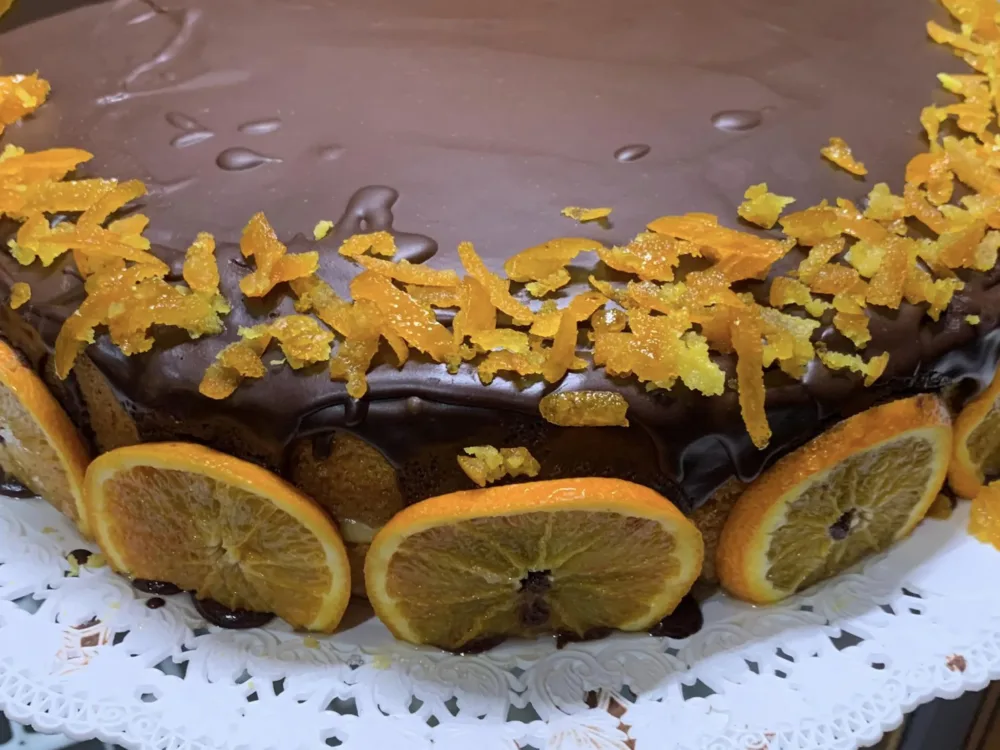 Festa del Maiale 2024 ai Moresani, torta cioccolato e arancia