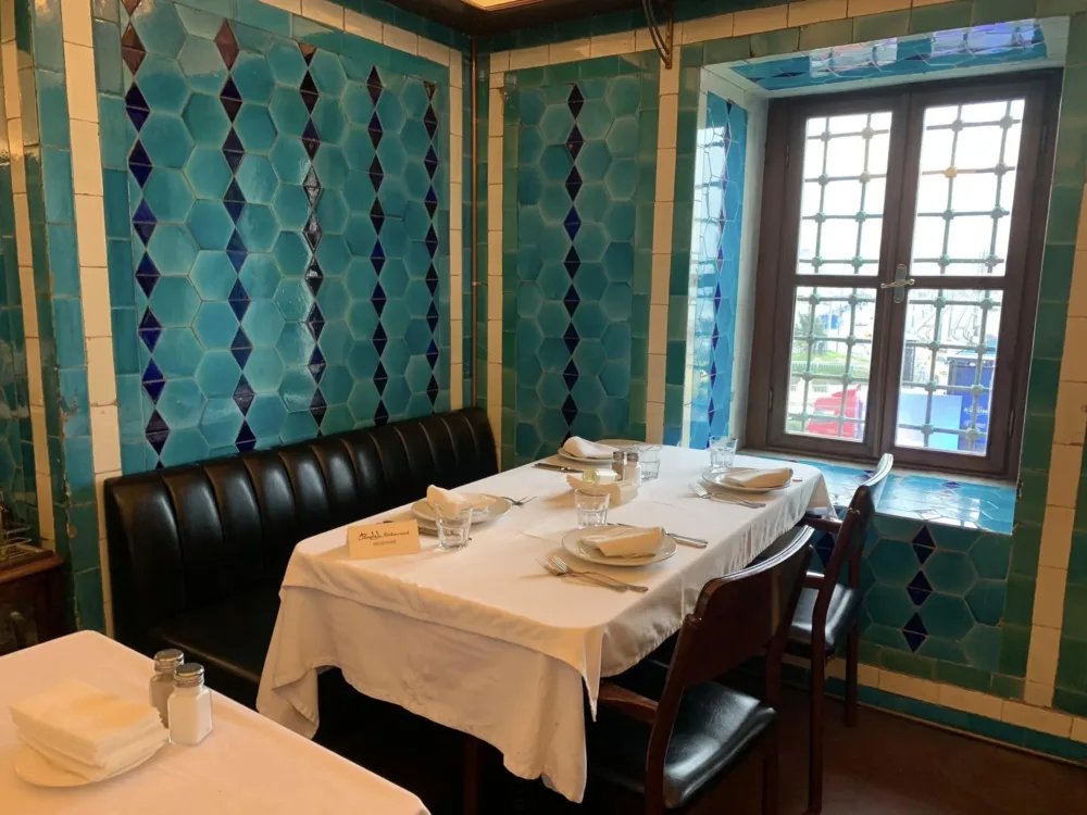 Pandeli Restaurant a Istanbul, scorcio della saletta