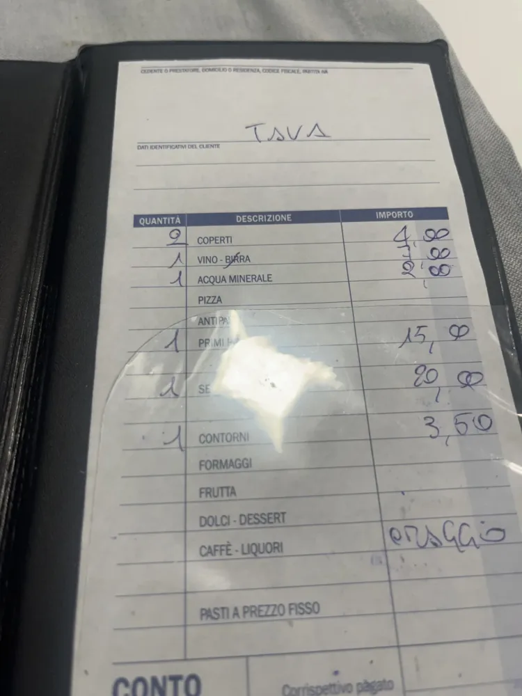 Brezzamarina - conto con 2 coperti