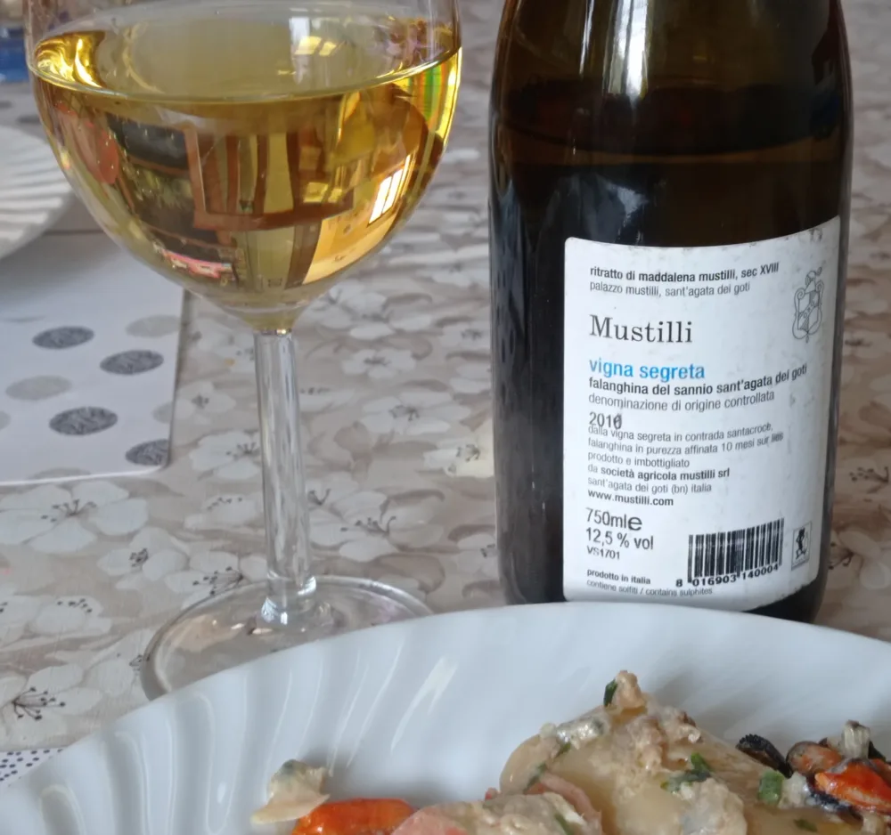 Controetichetta Vigna Segreta Falanghina del Sannio S.Agata dei Goti Doc 2016 Mustilli