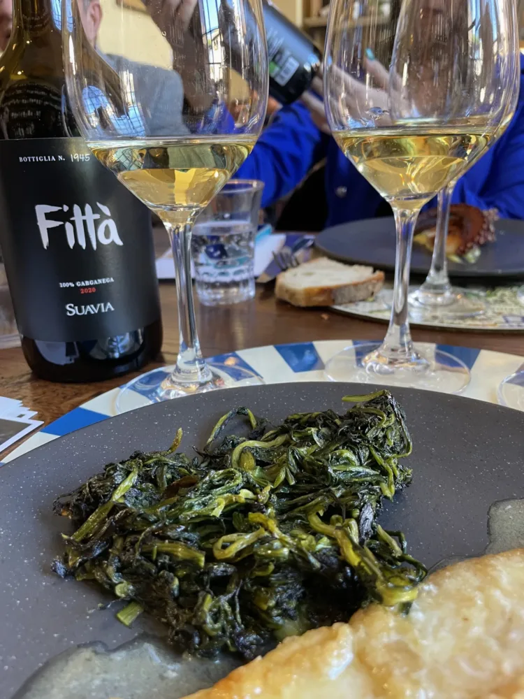 Fittà Soave Classico 2020 con sogliola alla mugnaia e cicoria