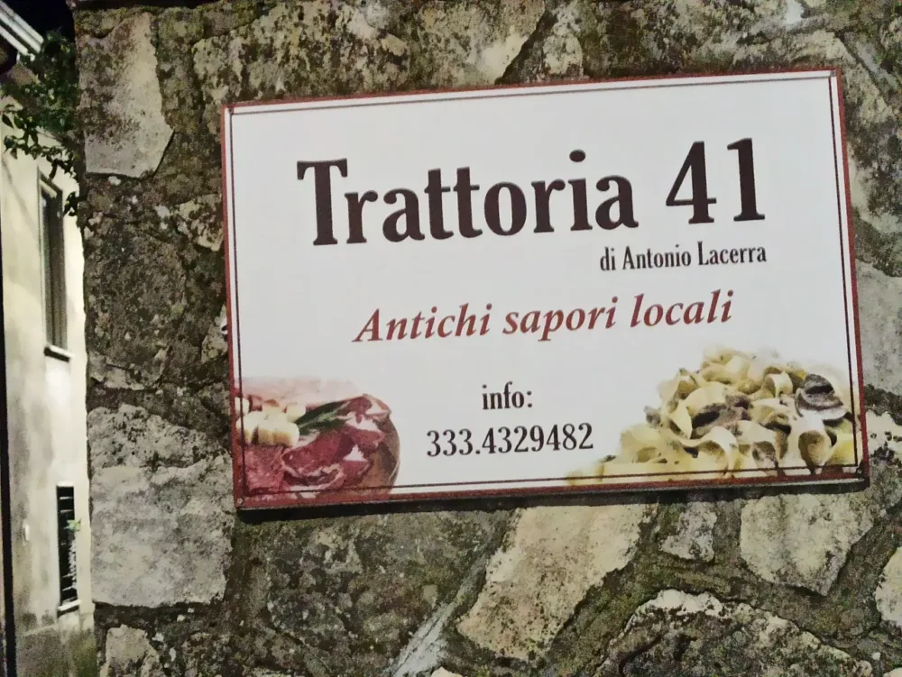 Trattoria Da 41 -L'Insegna