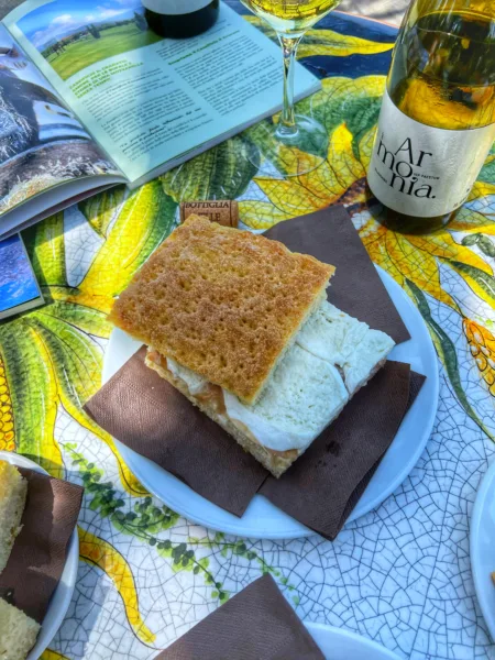 Le focacce con mozzarella di bufala del Caseificio il Granato