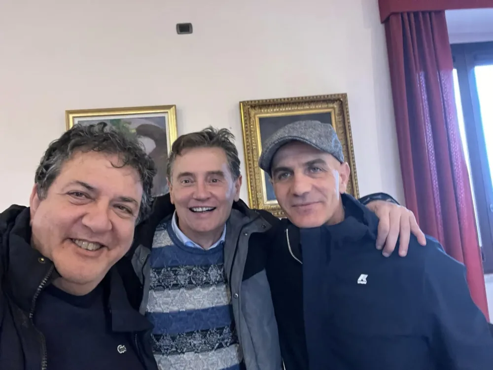 Con il collega Rai Rino Genovese e il sindaco Antonio Tranfaglia