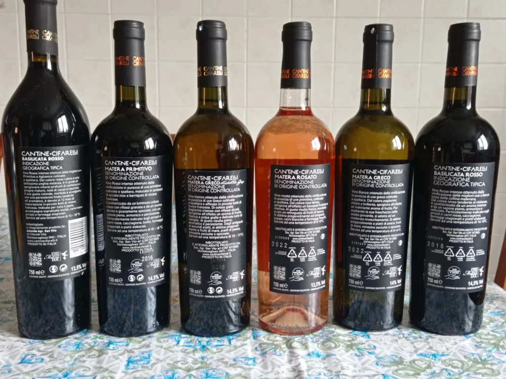 Controetichette vini Cifarelli