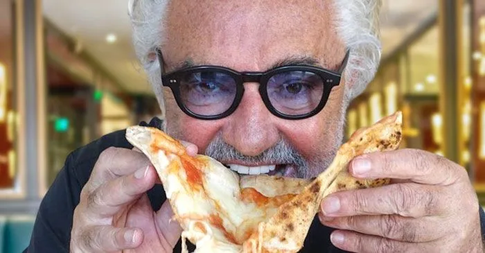 Flavio Briatore e la sua pizza