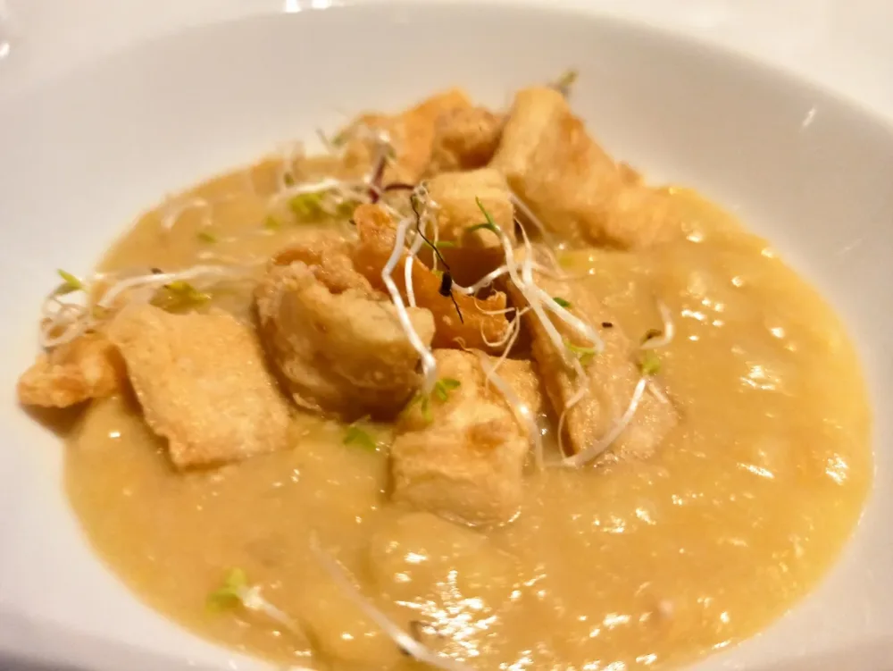 Le Baccanti - Antipasto 4 - La Zuppetta di Ceci con il Fritto di Mare