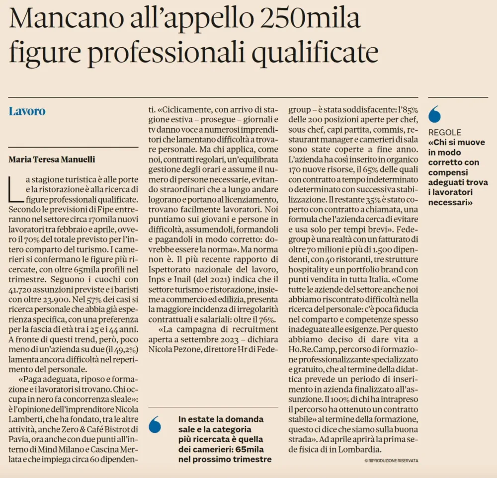 mancano figure professionali