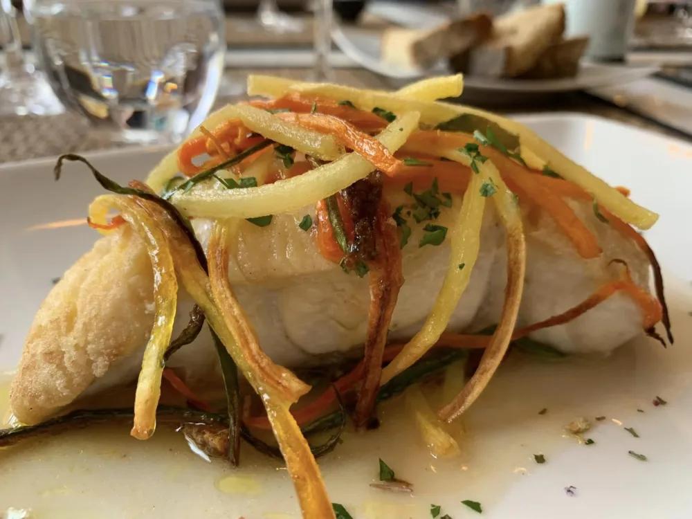 Lo Stuzzichino, il dentice con le verdure dell'orto Ghezi