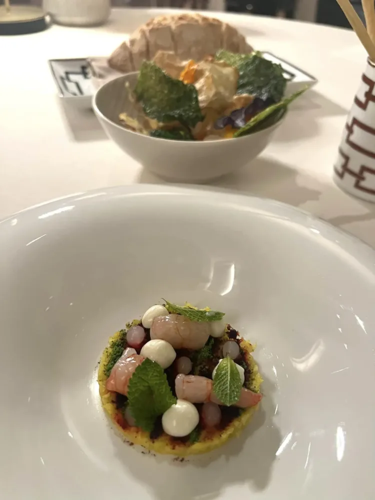 Principe Cerami - Amuse bouche - cous cous con scampi e verdure