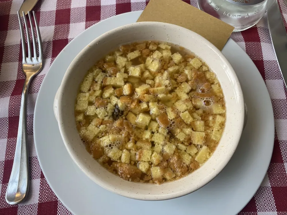 Trattoria di via Serra - la zuppa imperiale