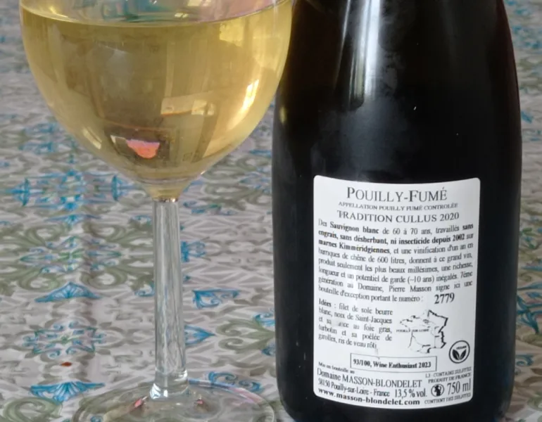 Controetichetta Pouilly -Fumé Apc 2020 Tradition Cullus Masson-Blondelet