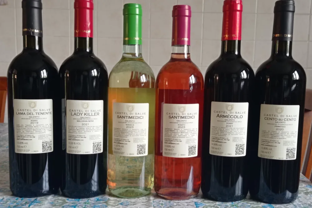 Controetichette vini Castel di Salve