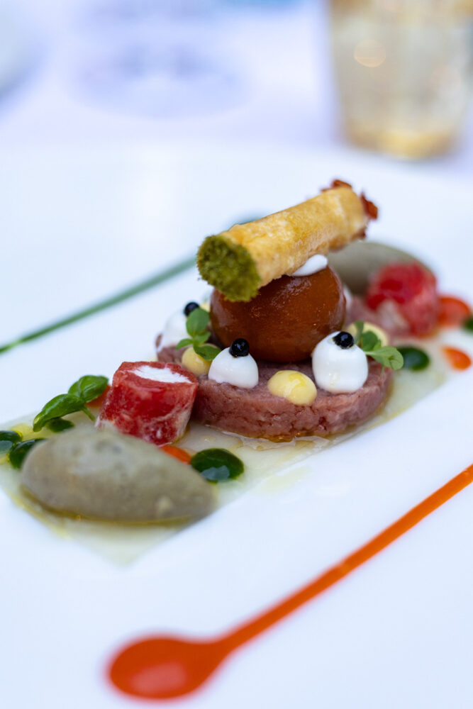 Palazzo Acampora, la battuta di manzo e il,babaganush