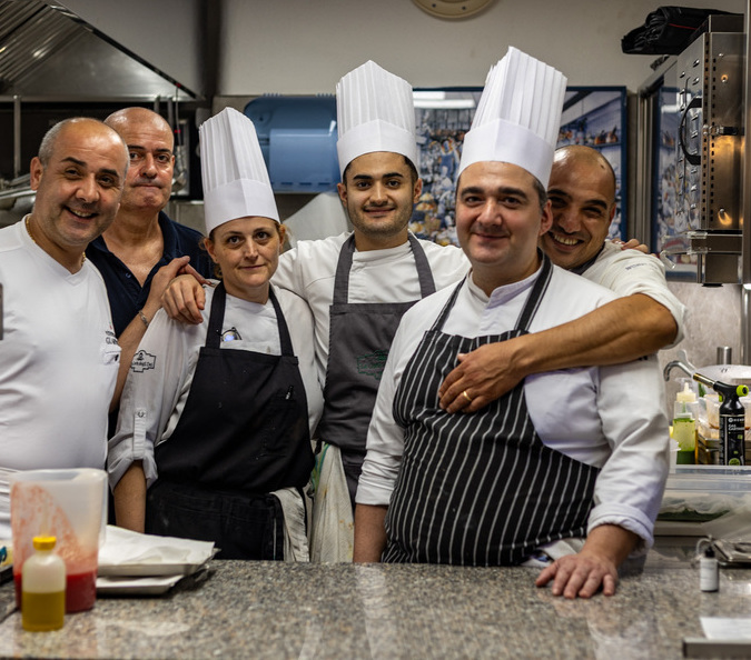 Palazzo Acampora, la brigata di cucina