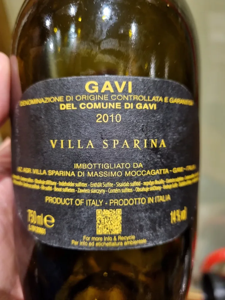 Villa Sparina - Gavi DOCG Monterotondo 2010 - retro