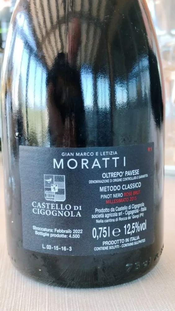 Oltrepò Pavese DOCG Metodo Classico Rosé Brut 2015 Moratti, Castello di Cigognola