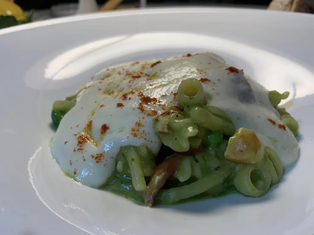 Zest Restaurant, Hotel La favorita, pasta mista con piselli, astice e provola