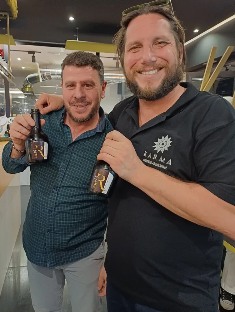 Birrificio Karma Mario Cipriano e il mastro birraio Henry Shelonzek