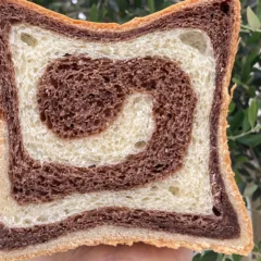 Shokupan Veg variegato al cioccolato speziato con spalmabile alle nocciole di Federica Finzi