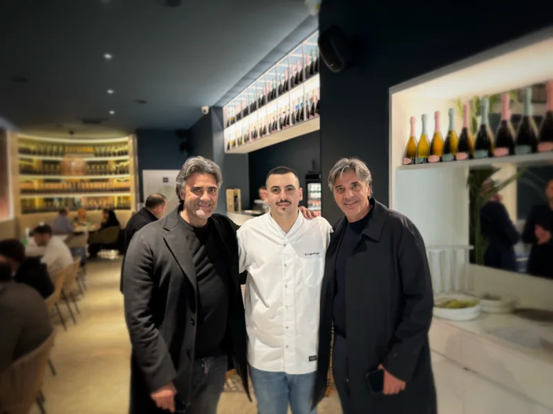 I fratelli Esposito con lo chef Marco Scognamiglio
