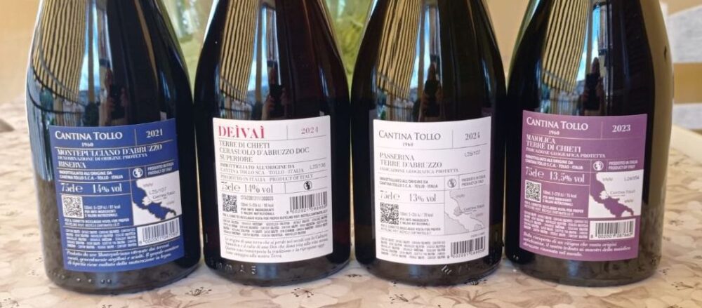 Controetichette vini Cantina Tollo