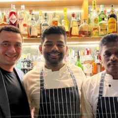da sx Gianpiero Arria Restaurant Manager- Dilip Lakmal Roche Chef – Joseph Roche Sous Chef