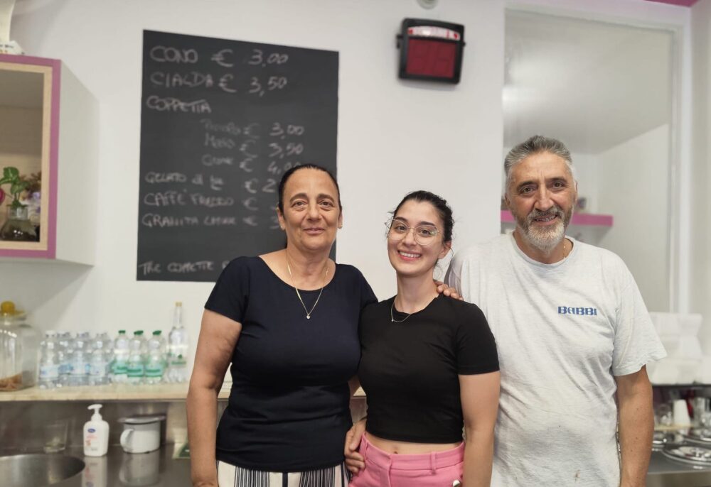 Raffaele Del Verme con moglie e fglia