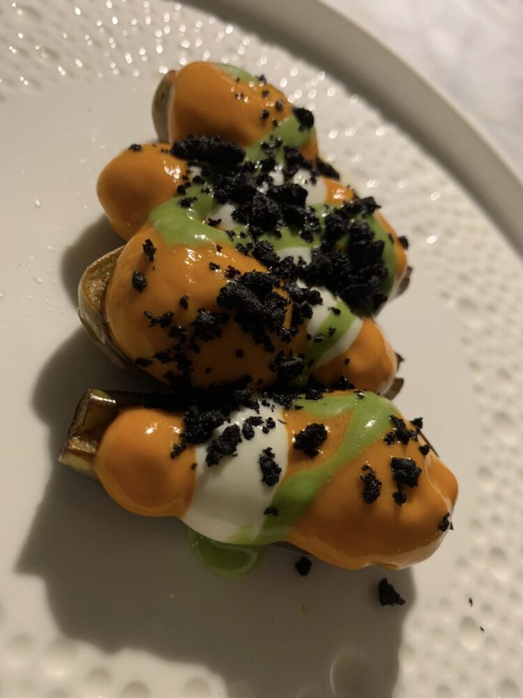 Il Borgo di Mare ad Acciaroli, baby melanzane con salsa alla puttanesca