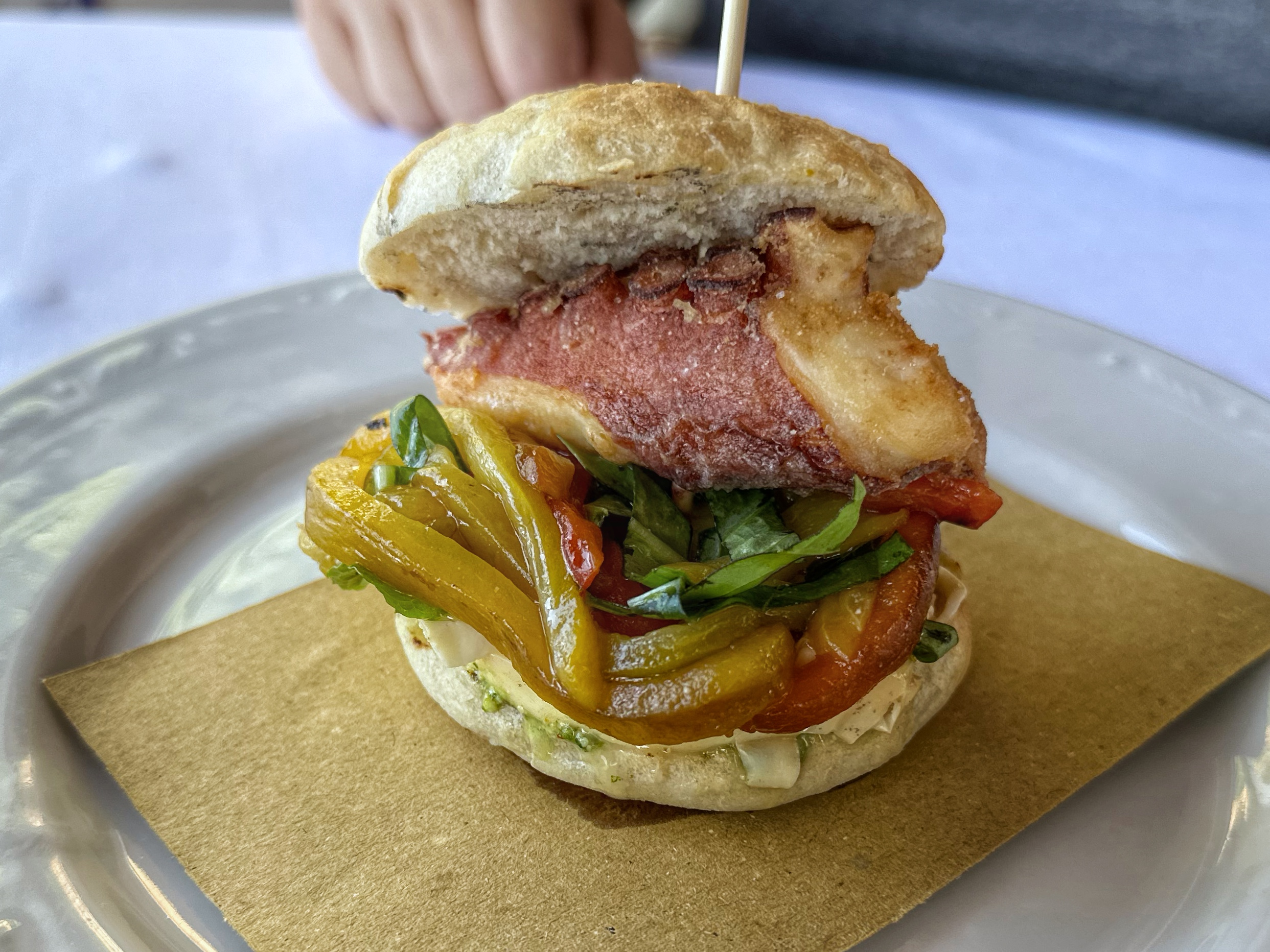 panino con polpo e peperoni