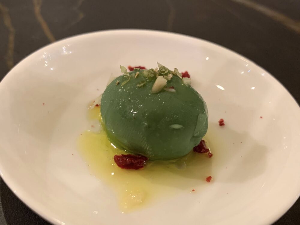 Alessandro FEO Ristorante, il pre dessert ai capperi
