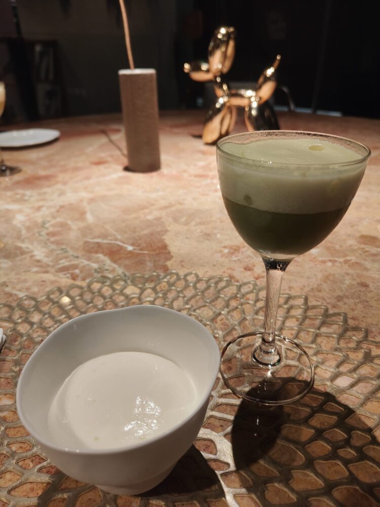 Ristorante Arbustico - cozza melanzana e mozzarella, estratto di sedano