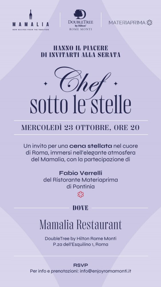 Chef sotto le stelle del DoubleTree by Hilton Rome Monti