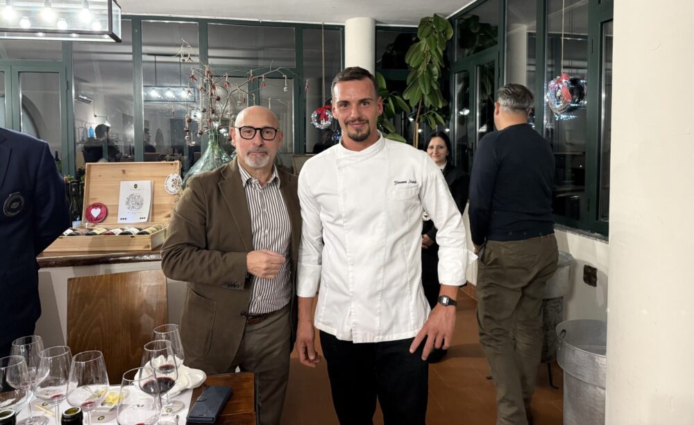 Almerigo Bosco e lo chef Giovanni Natale, Cantina di Lisandro