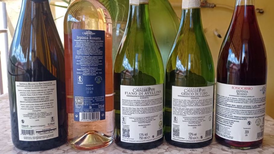 Controetichette vini Cavalier Pepe - Nuove annate