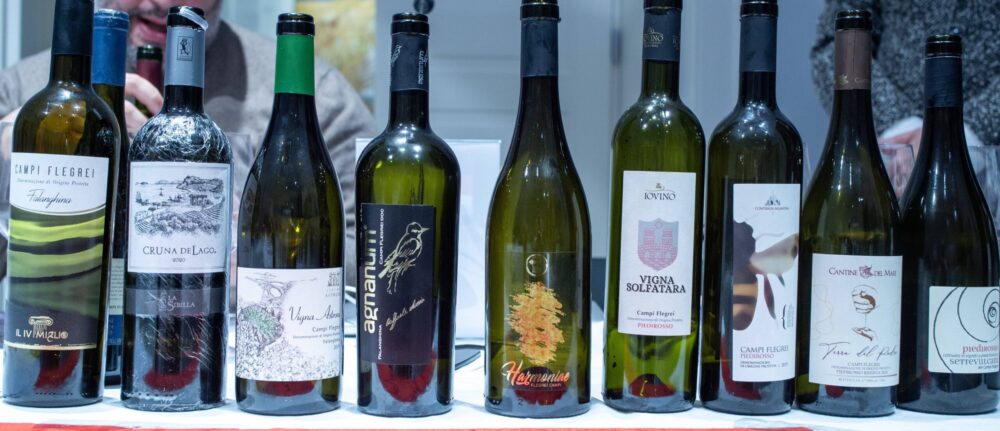 Le bottiglie flegree in degustazione