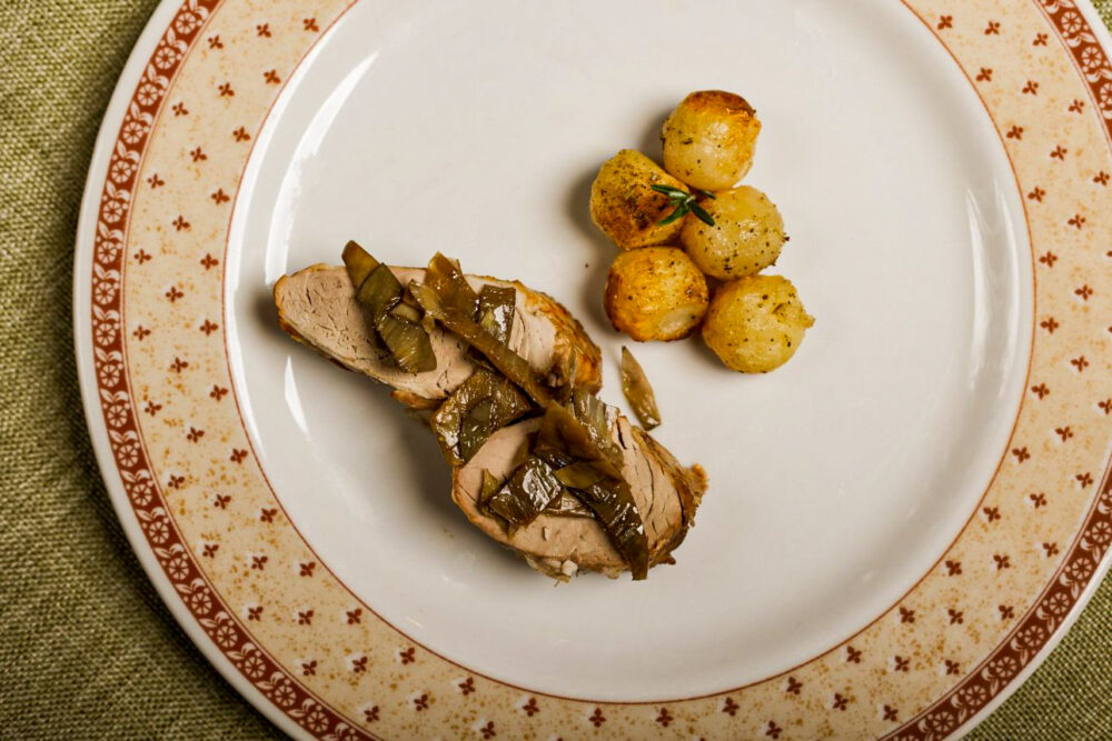 Le Ghiandaie, rolle di carne con patate al forno