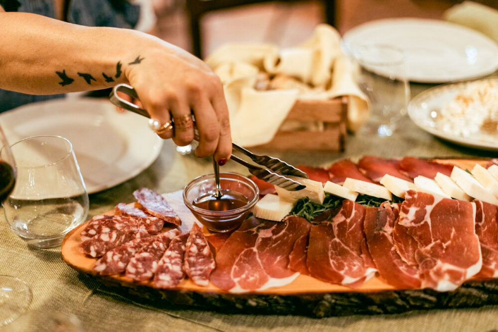 Le Ghiandaie, Il tagliere di salumi e formaggio