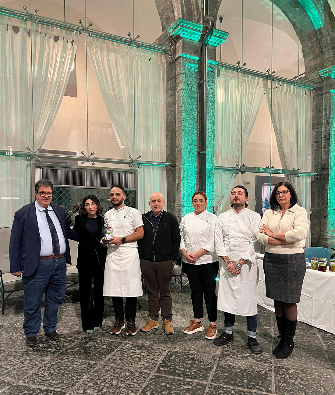 I curatori di 50 Top e Maria D'Amico insieme ai finalisti del contest