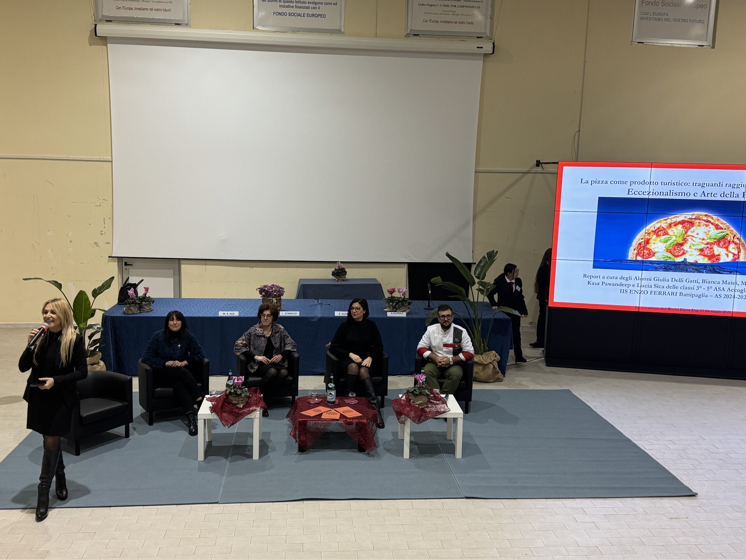 convegno la pizza come prodotto turistico all'istituto Ferrari di Battipaglia