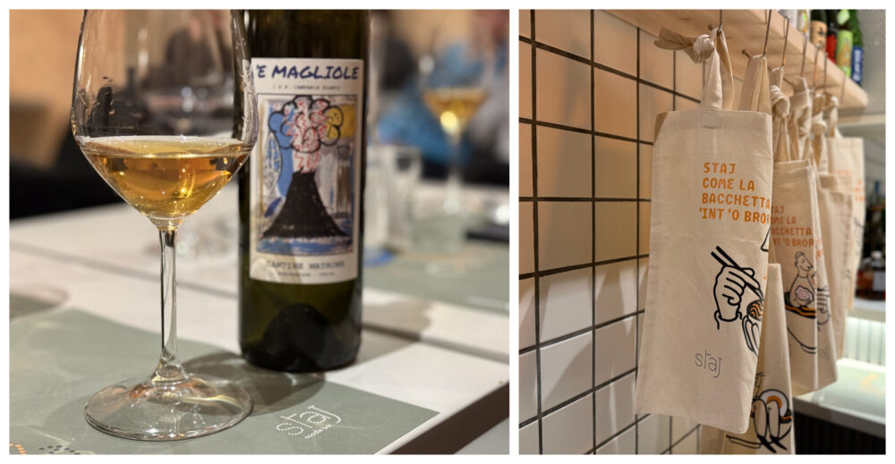 ‘E Magliole Campania Bianco 2021 delle Cantine Matrone- Staj Noodle Bar, Chiaia