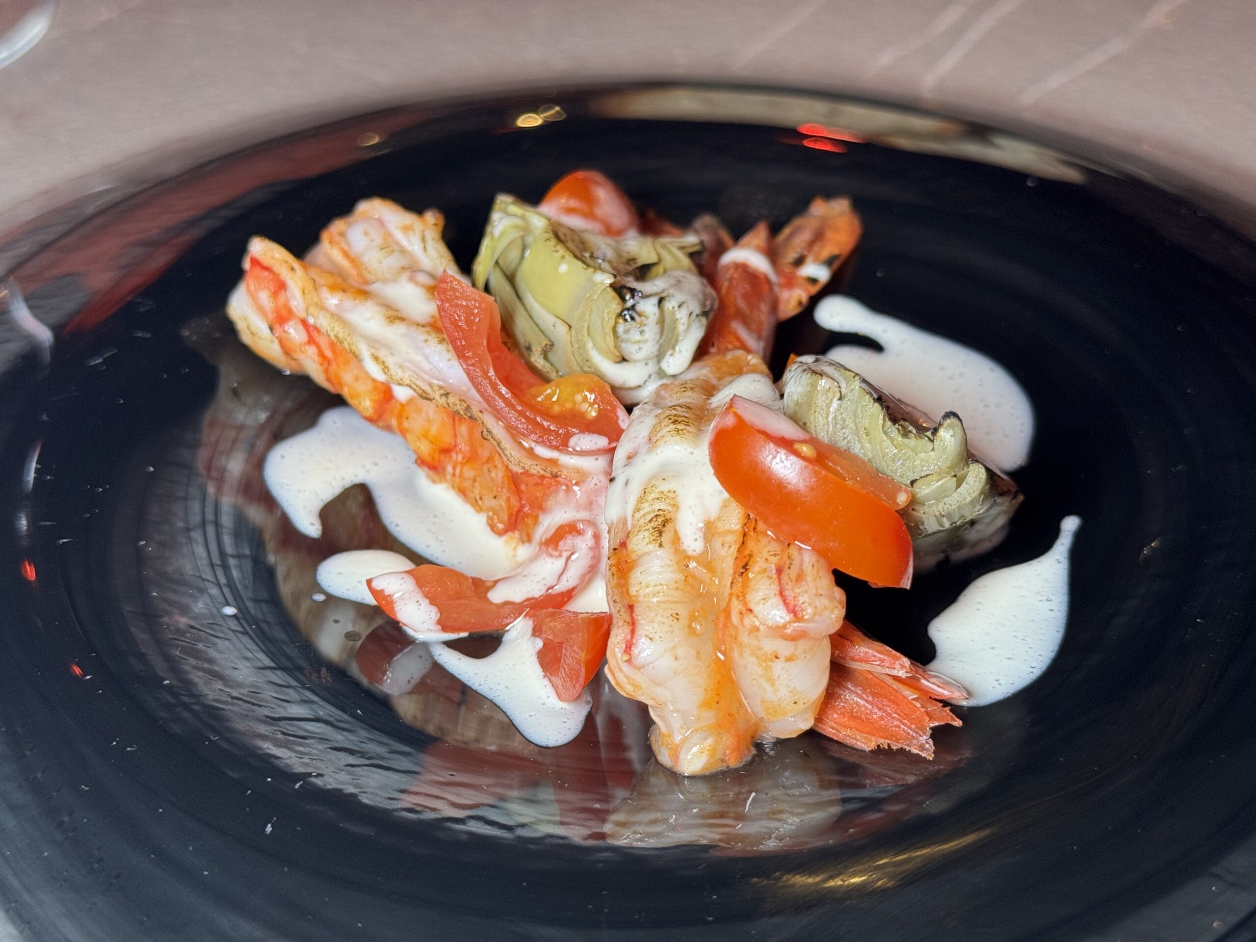 gamberoni rossi e carciofi