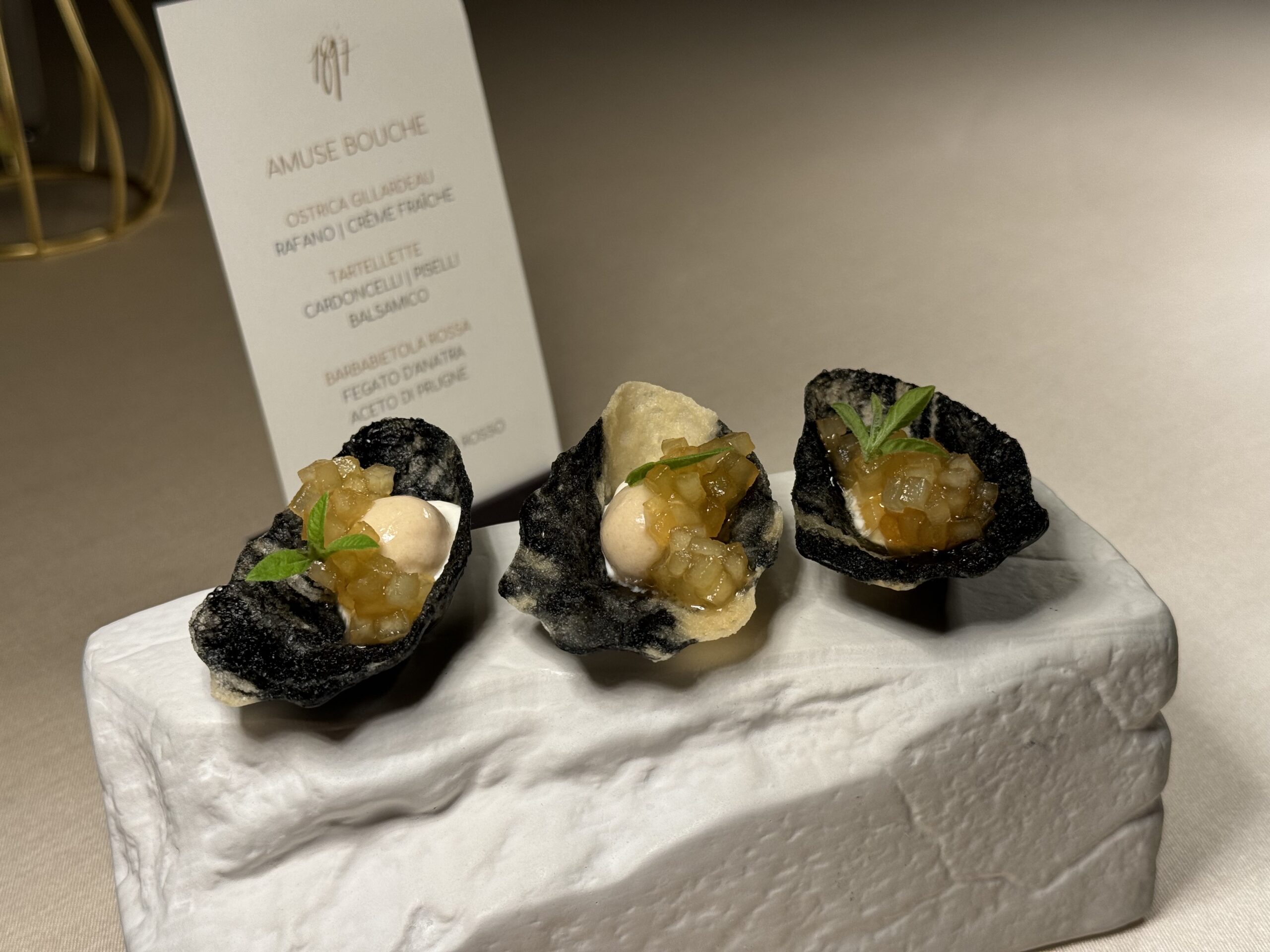 ostrica, rafano e cardoncelli