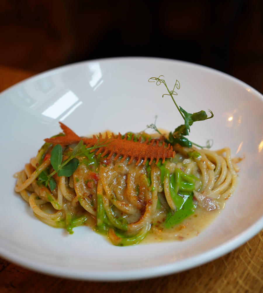 Spaghetto alla chitarra di Gragnano Ajo, Aceite y Guindilla - Simone Brignola
