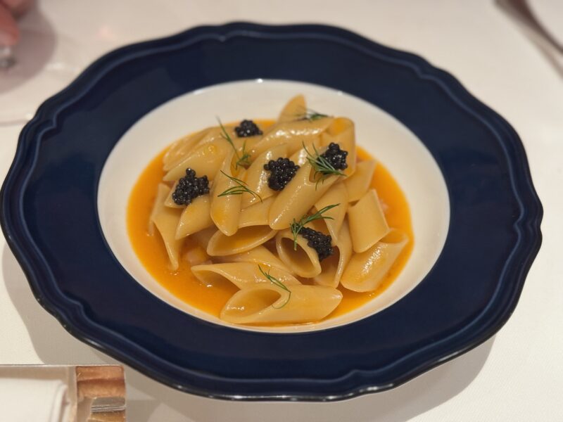 Le penne alla vodka e caviale
