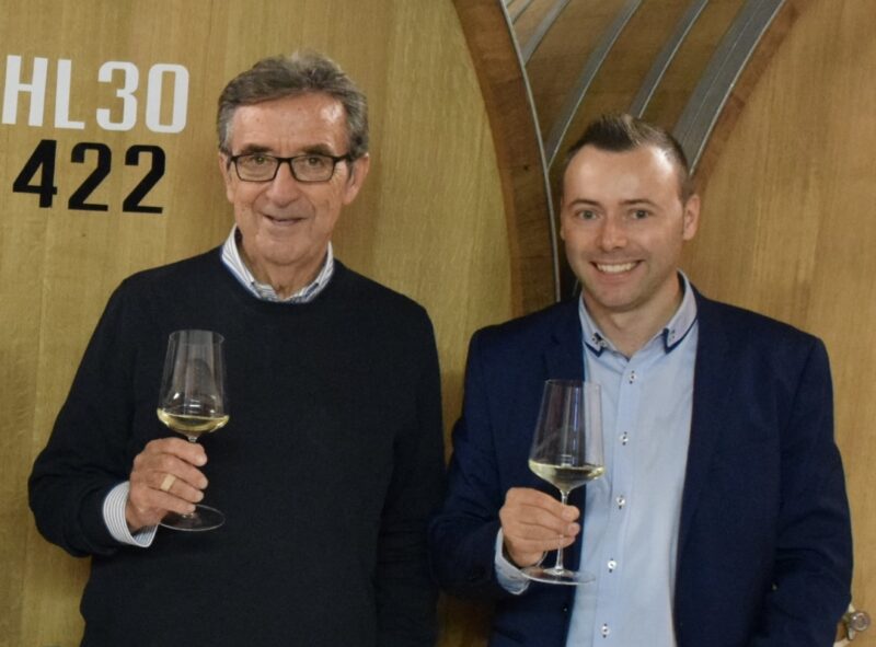L'enologo Riccardo Cotarella con Armin Gratl direttore generale Cantina Valle Isarco